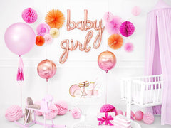 Rose Gold Baby Script Foil Balloons