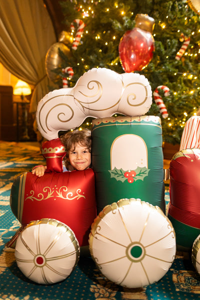 XXL Jumbo Christmas Train Standing Foil Balloon