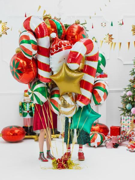 Large Red Candy Cane Foil Balloon