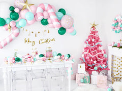 Large Pink Candy Cane Foil Balloon