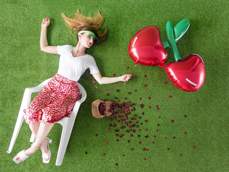Large Cherry Foil Balloon