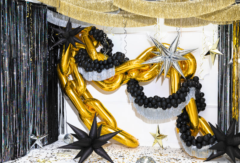 Large Silver Starburst Foil Balloon