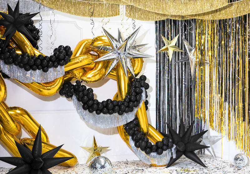 Large Silver Starburst Foil Balloon