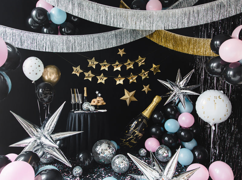 Large Silver Starburst Foil Balloon
