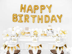 Gold Happy Birthday Foil Balloons
