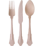 Wooden Natural Fan Cutlery Set