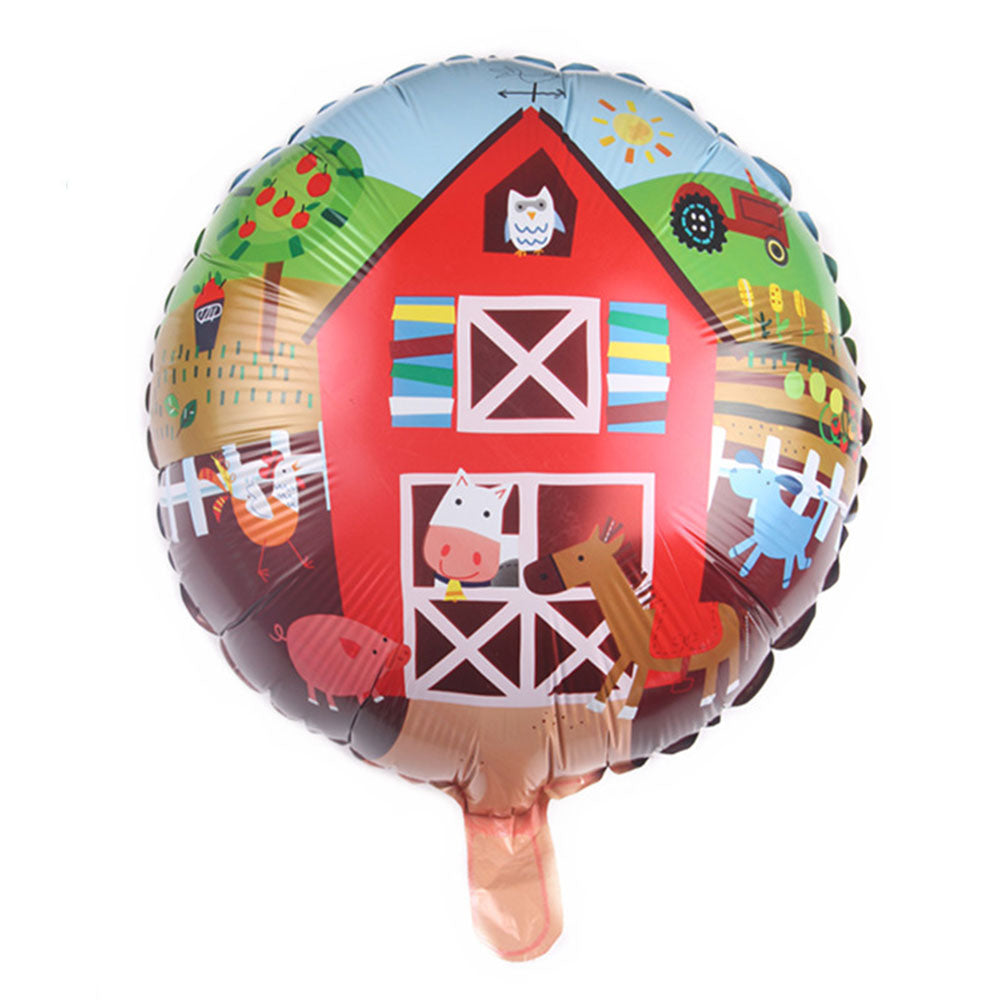 Farm Round Foil Balloons 2pk