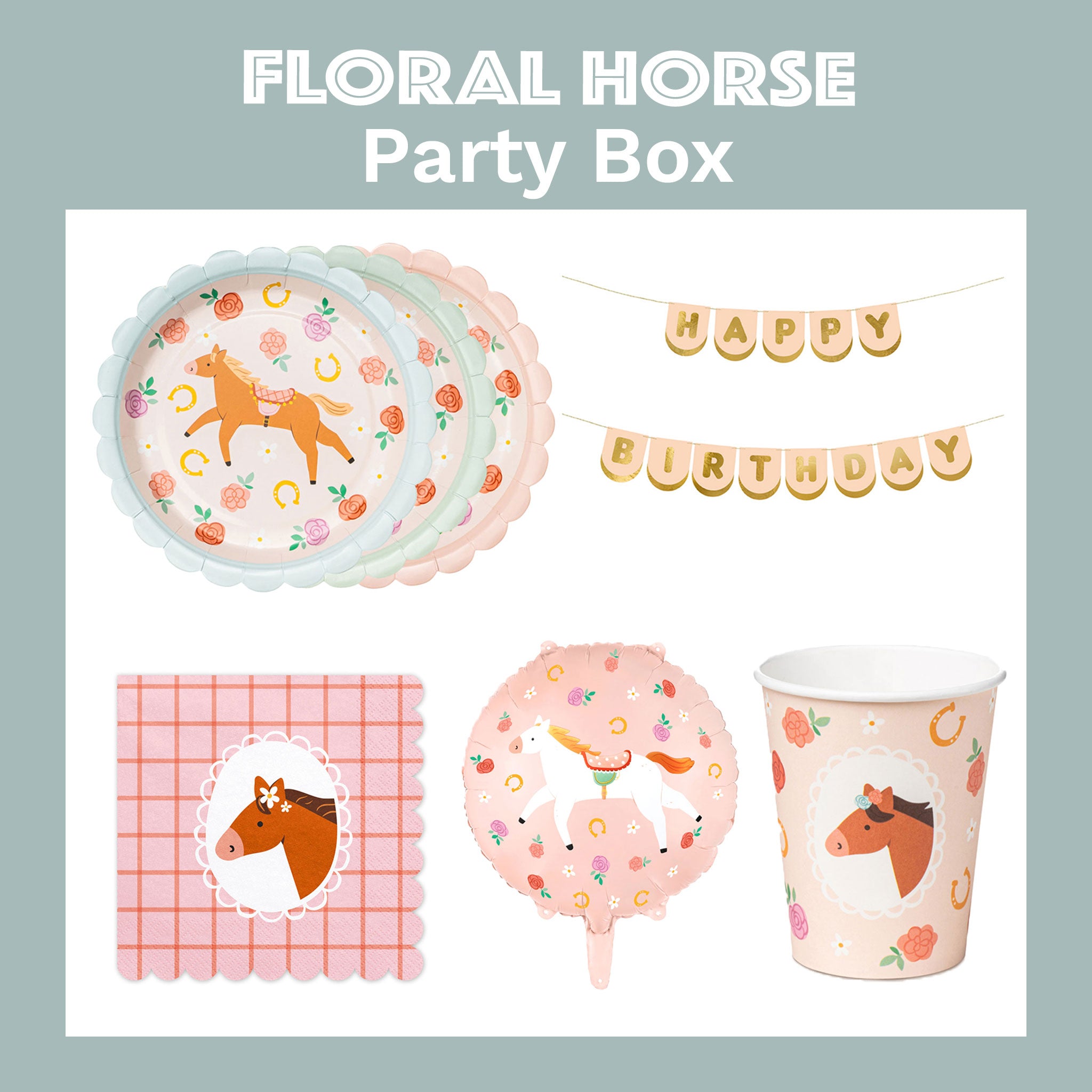 Floral Horse Party Box
