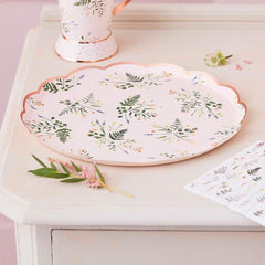 Floral Tea Party Paper Plates 8pk