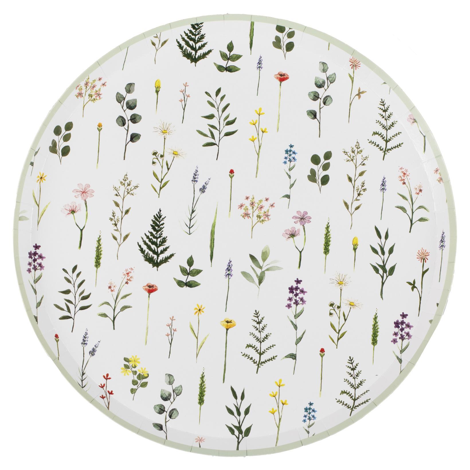 Bridal Bloom Floral Plates 8pk