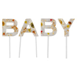 Floral Baby Pressed Flower Cake Topper