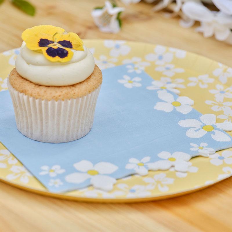 Spring Flower Edge Floral Napkins 16pk