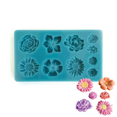 Assorted Flowers Silicone Mould