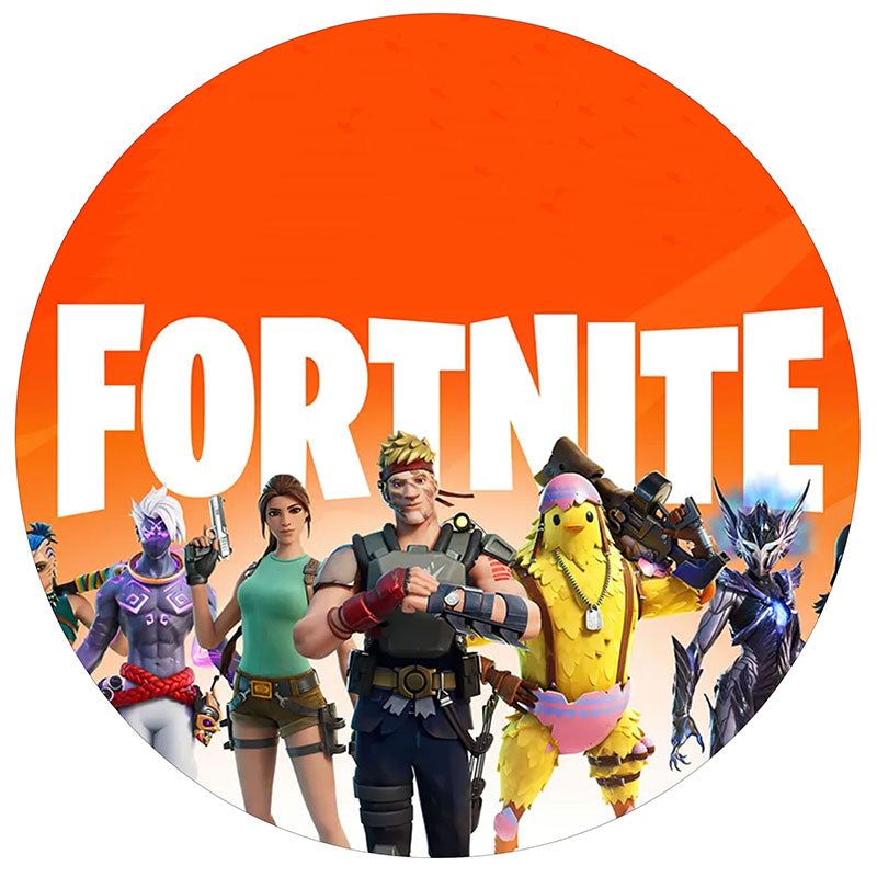 Fortnite Orange Edible Icing Cake Image