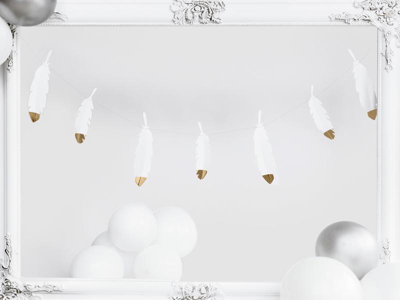 White Feather Garland
