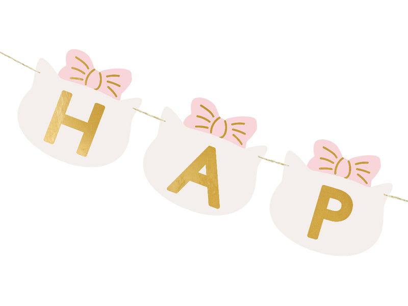 Cat Happy Birthday Banner