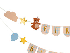 Teddy Bear First Birthday Banner