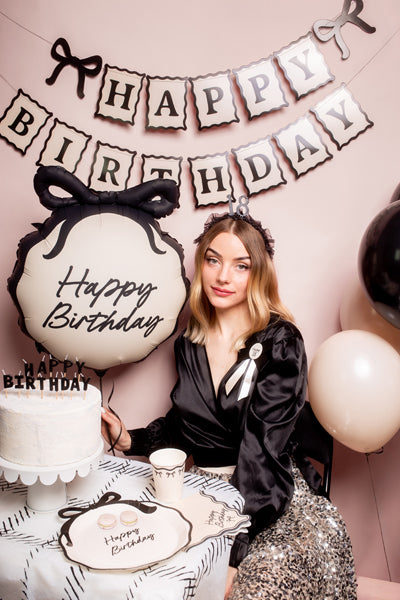 Bows Happy Birthday Banner