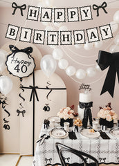 Bows Happy Birthday Banner