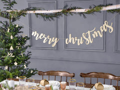 Wooden Merry Christmas Banner
