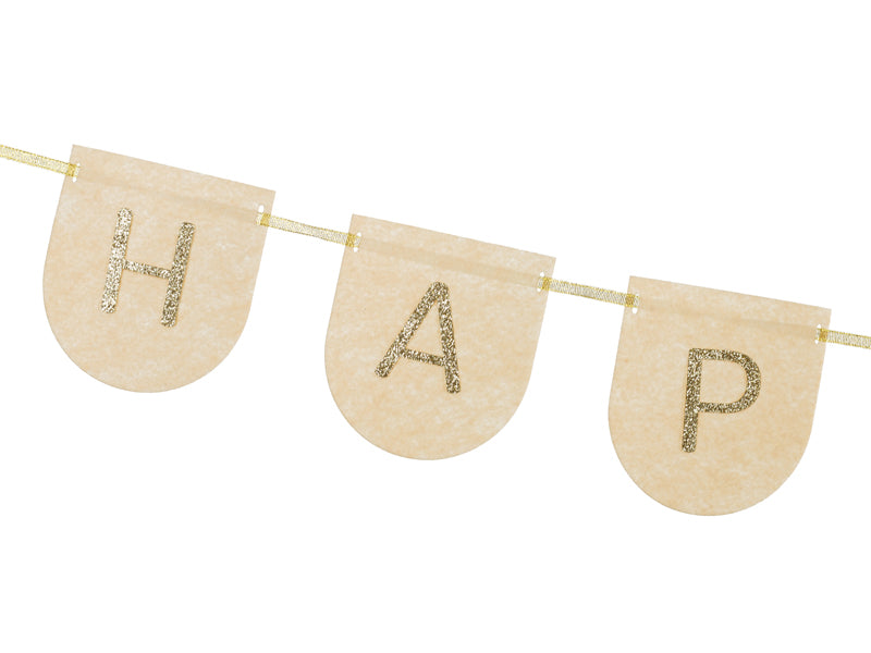Happy Birthday Pink Felt Banner
