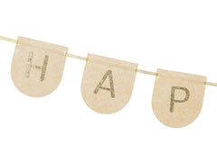 Happy Birthday Pink Felt Banner
