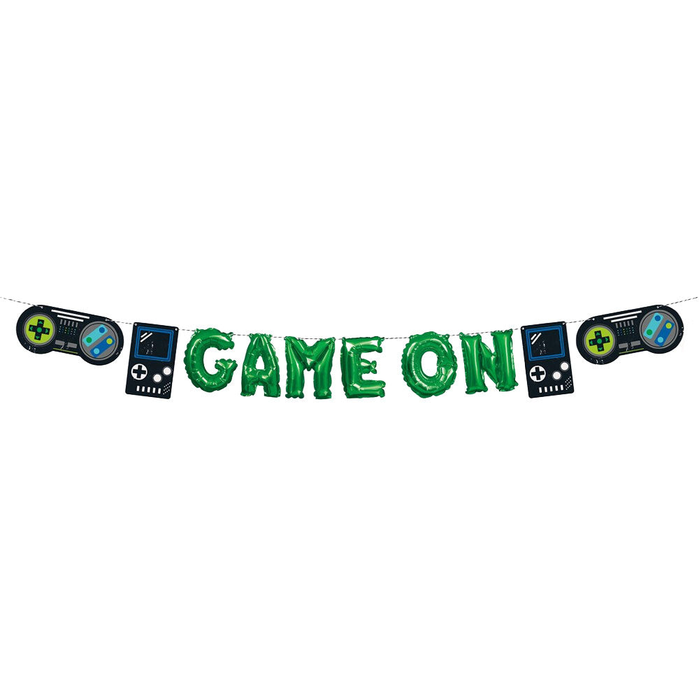 Game On Foil Balloon Banner