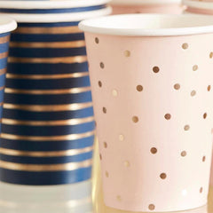 Pink And Navy Baby Shower Cups 8pk