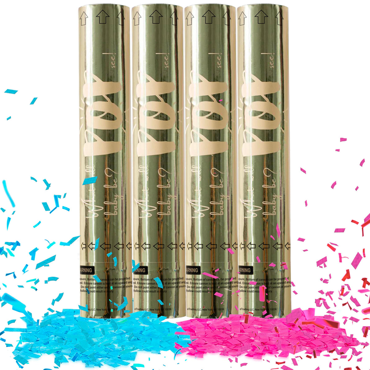 Gender Reveal Confetti Cannon - Boy