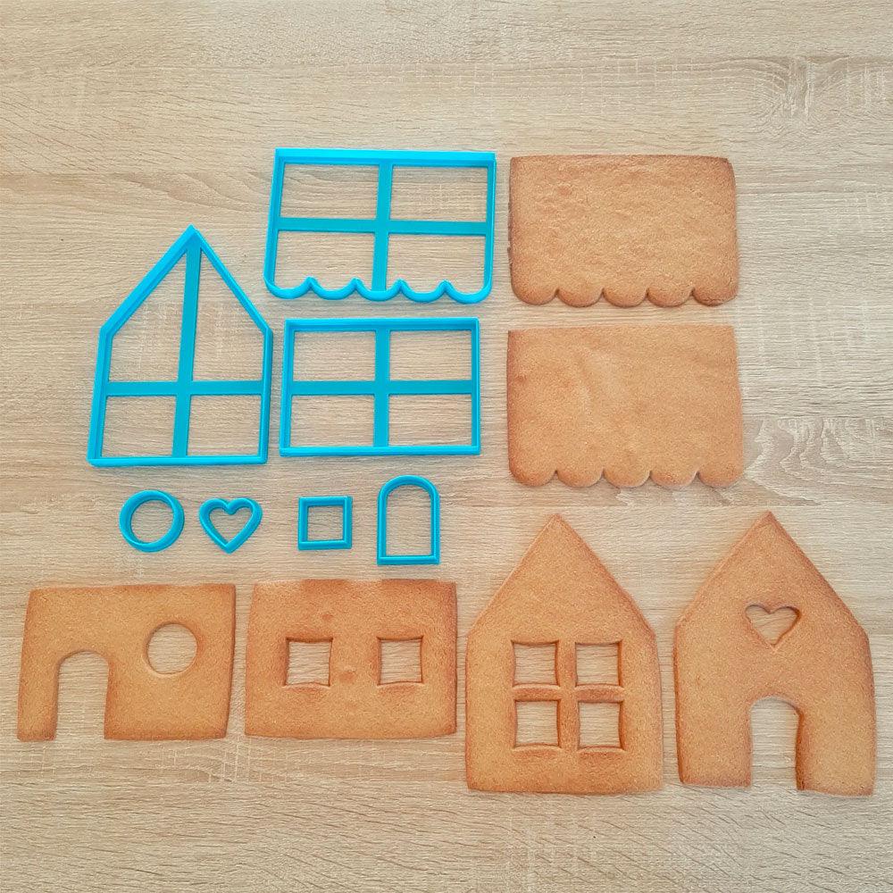 Large Gingerbread House Cookie Cutter Set
