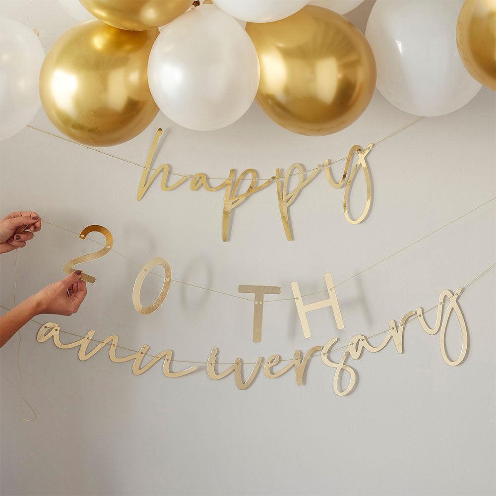 Gold Customisable Anniversary Bunting