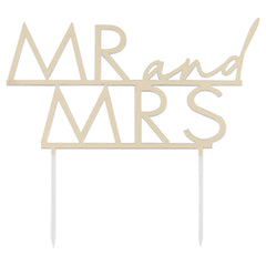 Gold Mr & Mrs Wedding Cake Topper