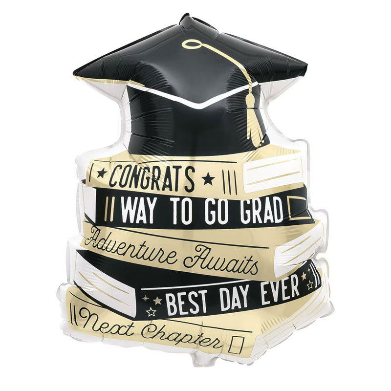 Graduation Book Stack Foil Balloon