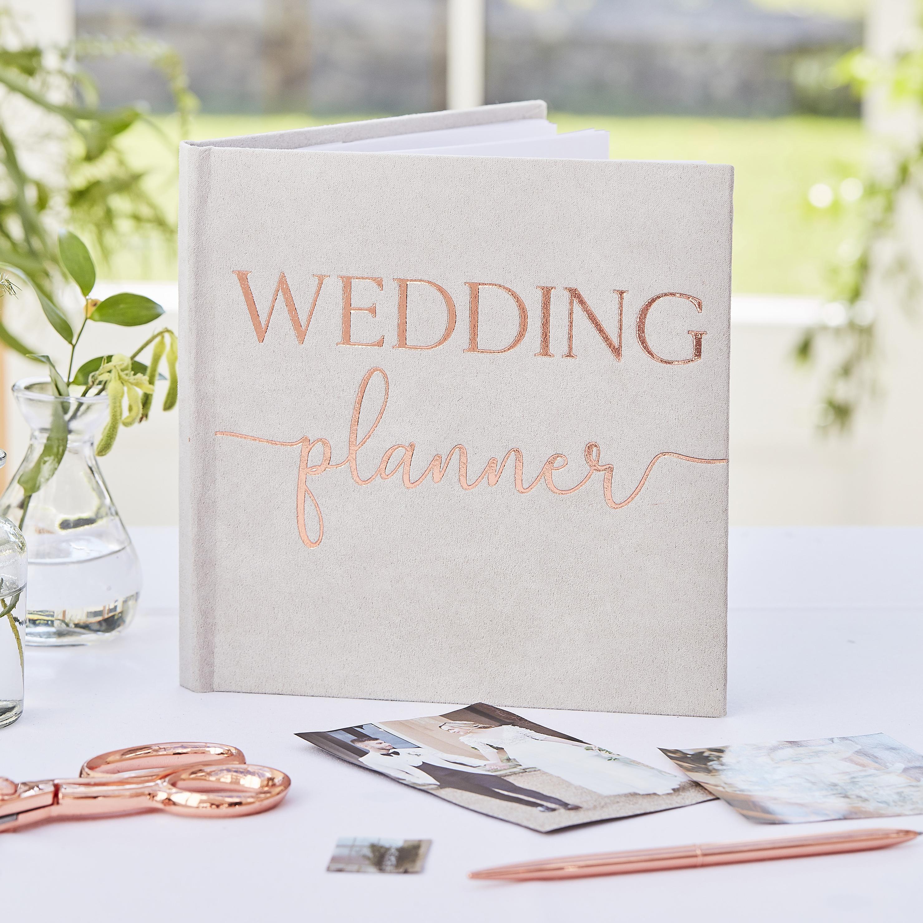 Grey Suede Luxury Wedding Planner Book