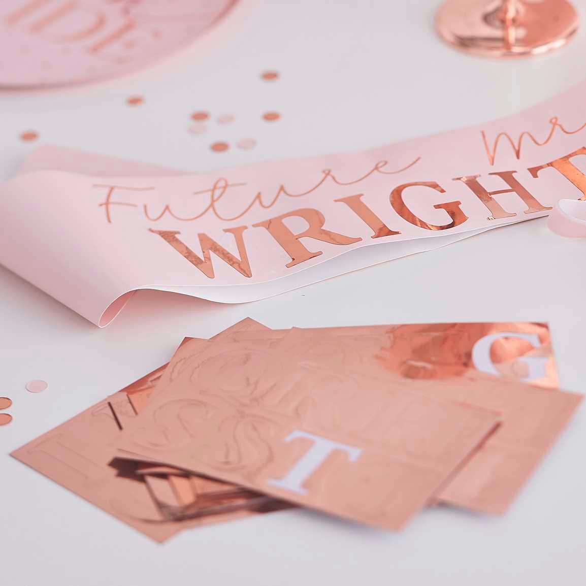Personalised Rose Gold Hen Party Bride To Be Sash