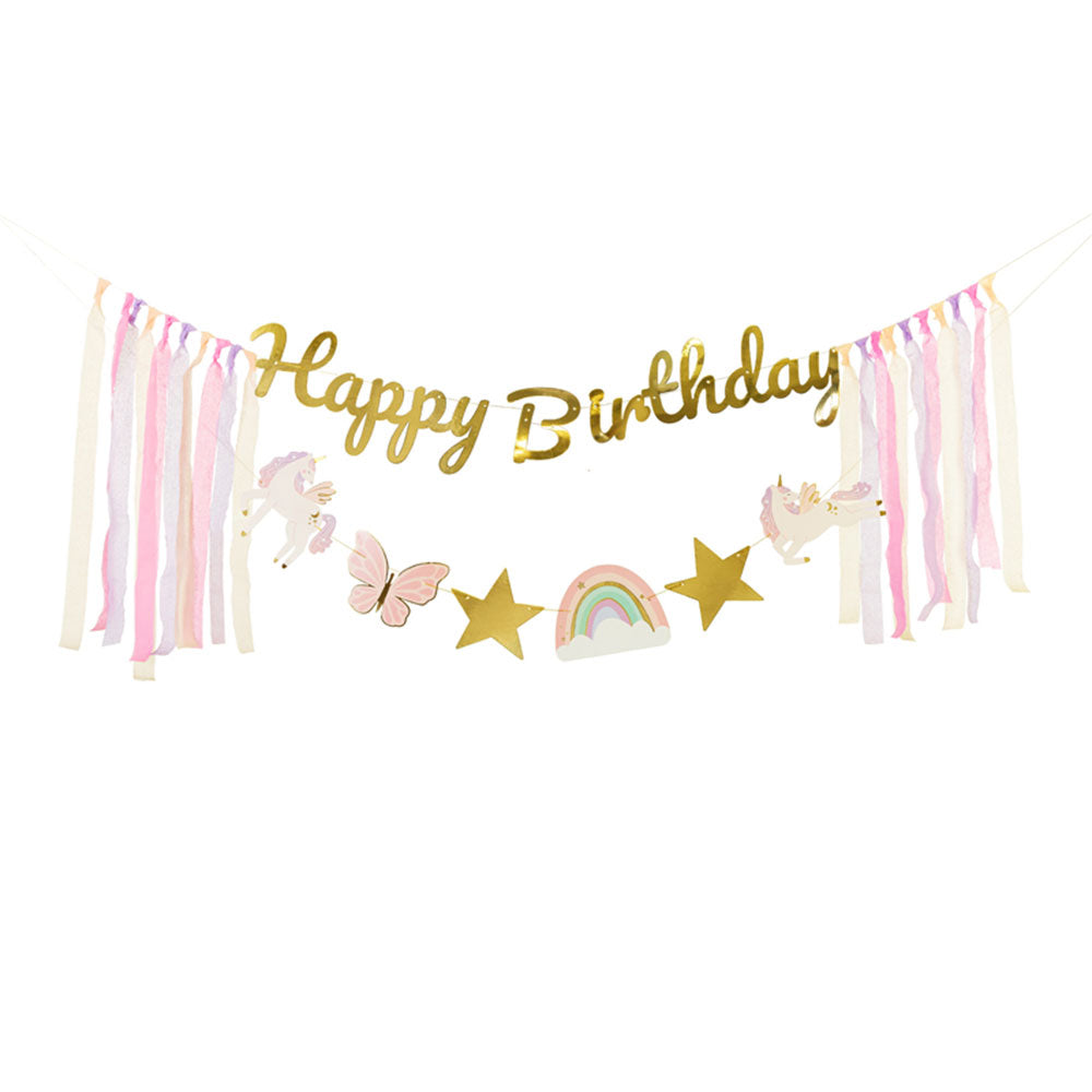 Unicorn Happy Birthday Banner