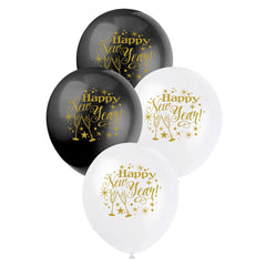 Glittering Happy New Year Balloons 8pk