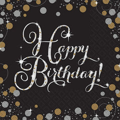 Sparkling Celebration Happy Birthday Napkins 16pk