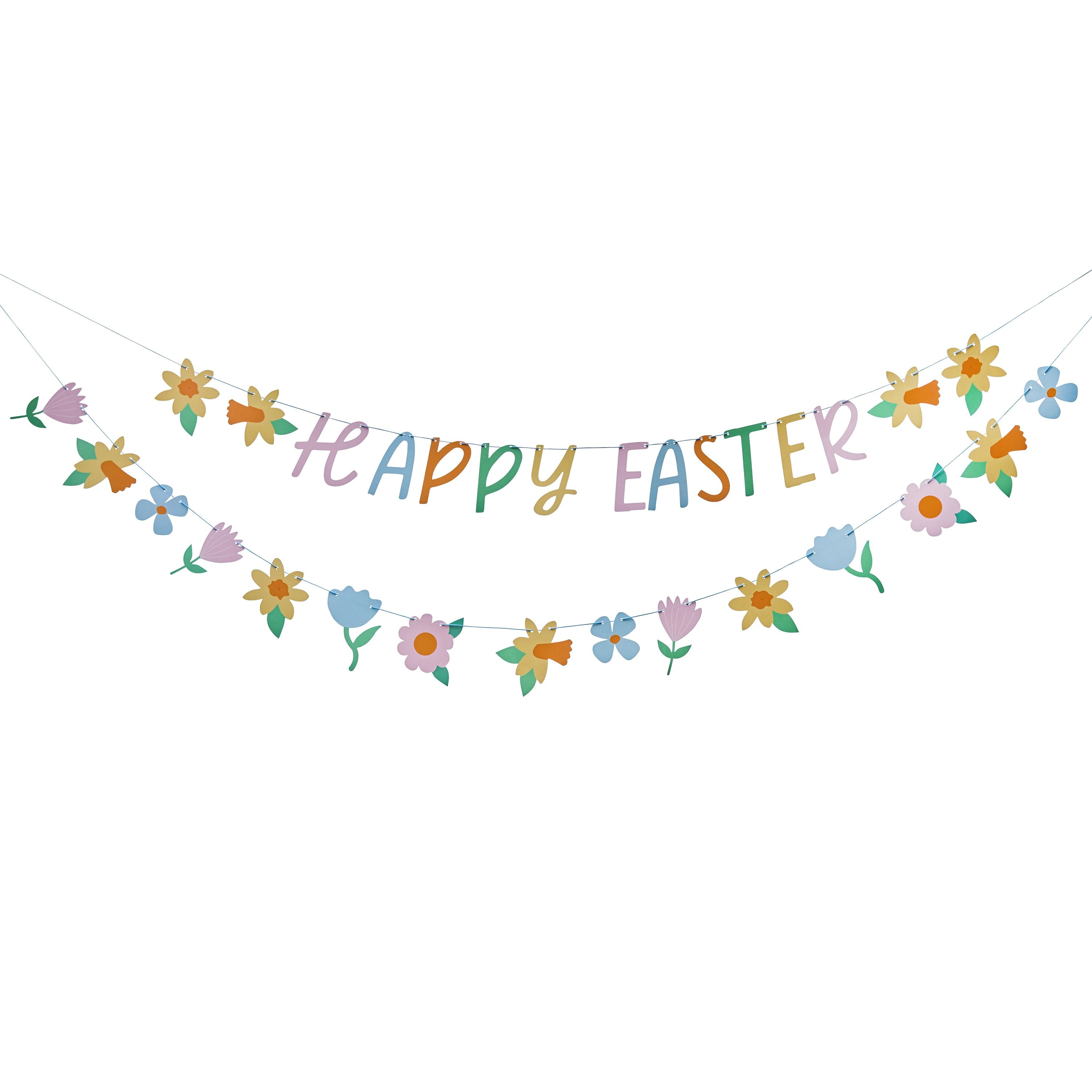 Floral Happy Easter Banner