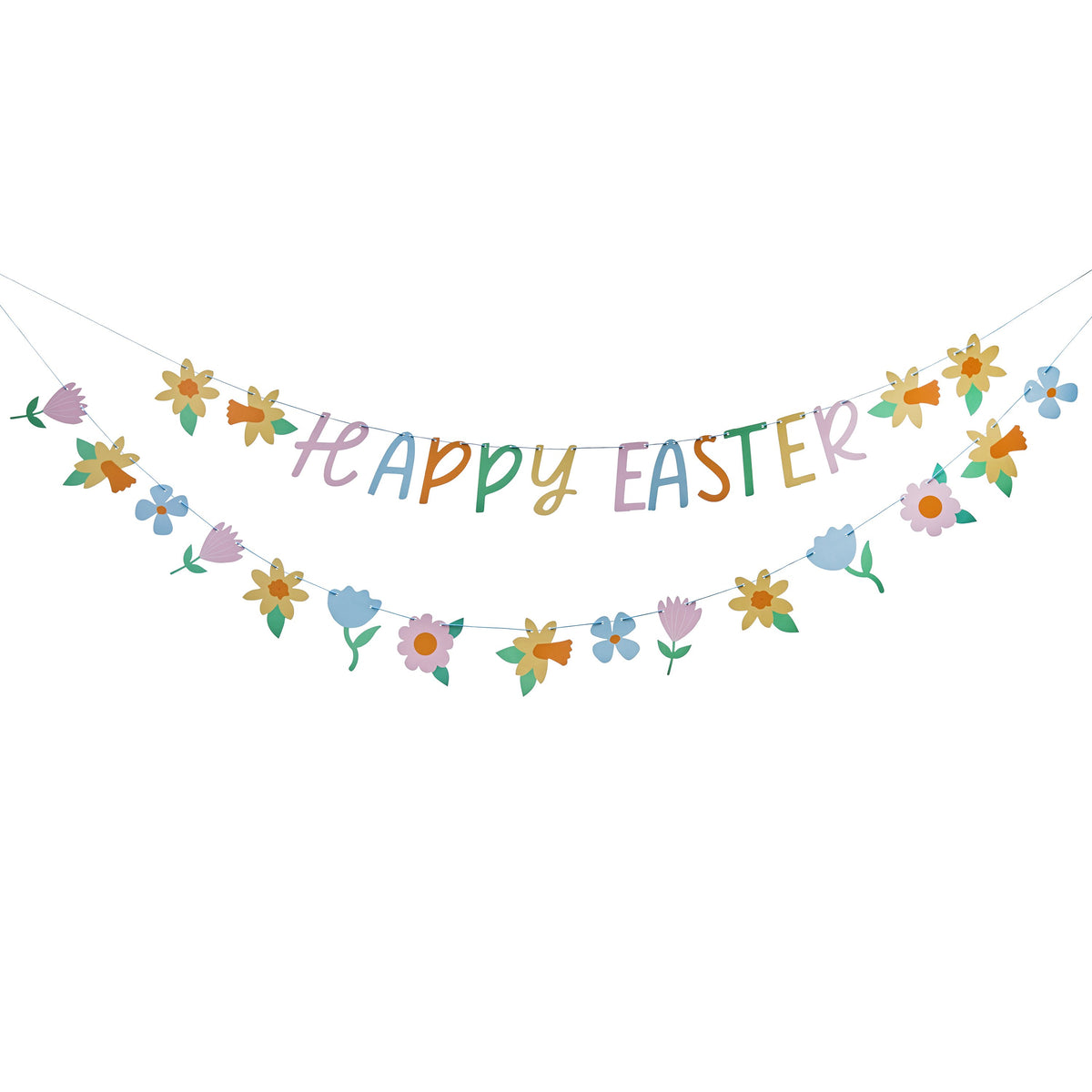 Floral Happy Easter Banner