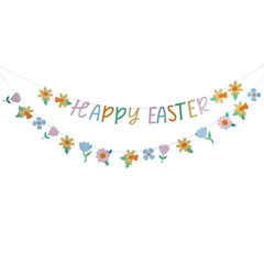Floral Happy Easter Banner
