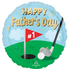 Happy Father's Day Tee-rific Round Foil Balloon
