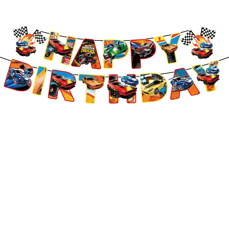 Hot Wheels Happy Birthday Banner