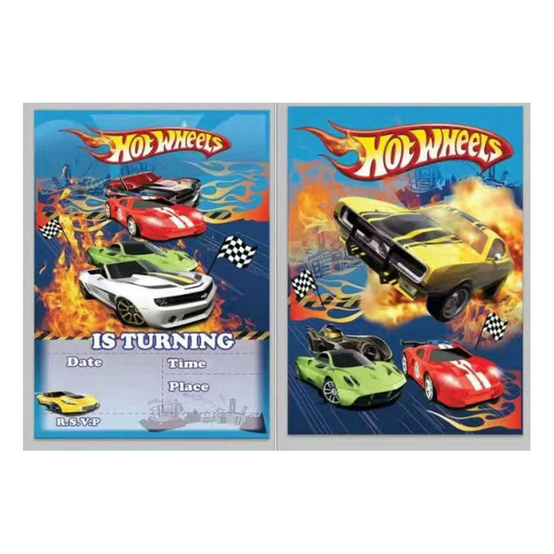 Hot Wheels Invitations 10pk