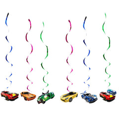 Hot Wheels Swirl Decorations 6pk