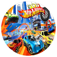 Hot Wheels Track Edible Icing Cake Image