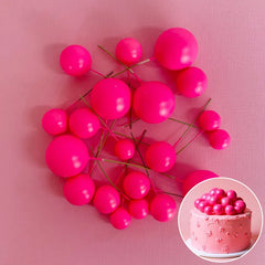 Electric Pink Cake Ball Toppers 20pk