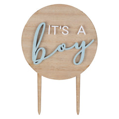 It's a Boy Wooden Cake Topper