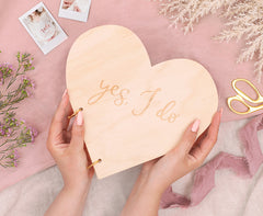 Wooden Heart Guest Book