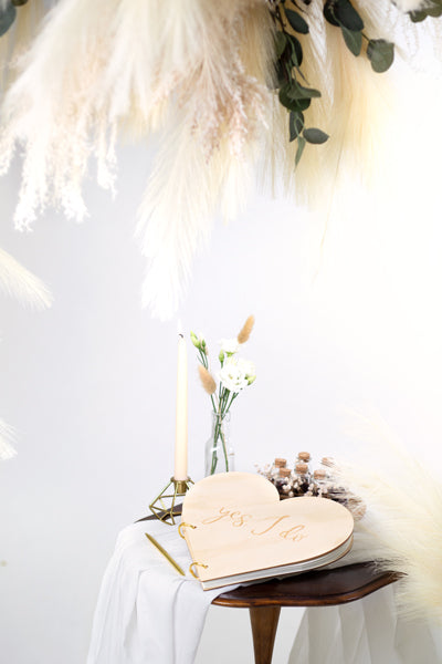 Wooden Heart Guest Book